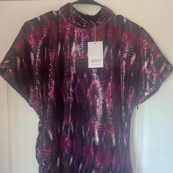 MISA Los Angeles Divia Ikat Sequin Dress, NWT - Picture 7 of 9